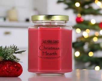 Christmas Hearth Candle - Homemade Blended Soy Candles - Holiday Scent Collection