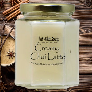 Creamy Chai Latte Scented Candle - Made in the USA with Soy Blend Wax