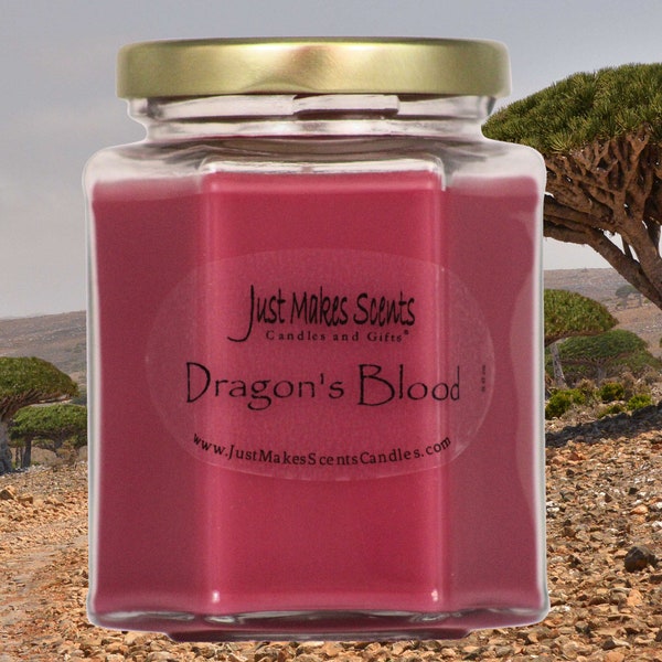 Dragon's Blood Scented Soy Candle - Homemade Scented Soy Candle - Earth Scent - Dragons Blood