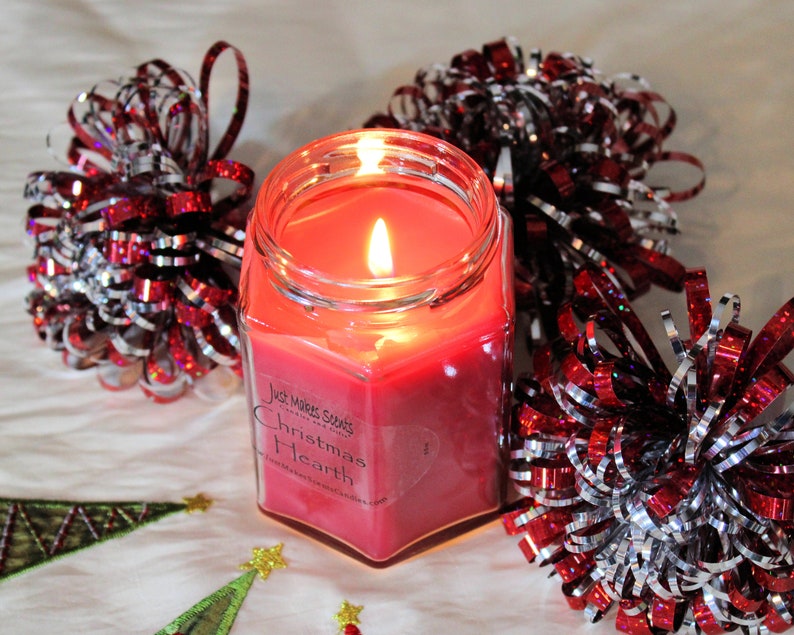 Christmas Hearth Candle Homemade Blended Soy Candles Etsy