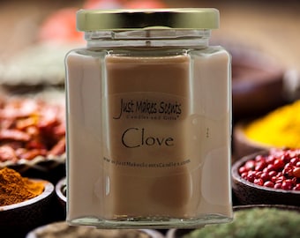 Clove Scented Candle - Blended Soy Candles - Great Kitchen Spice Fragrance