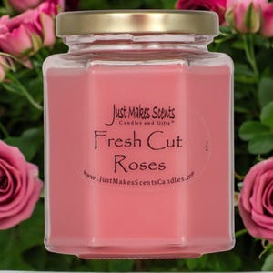 Fresh Cut Roses Handmade Soy Blend Candle (Spring Floral Collection)