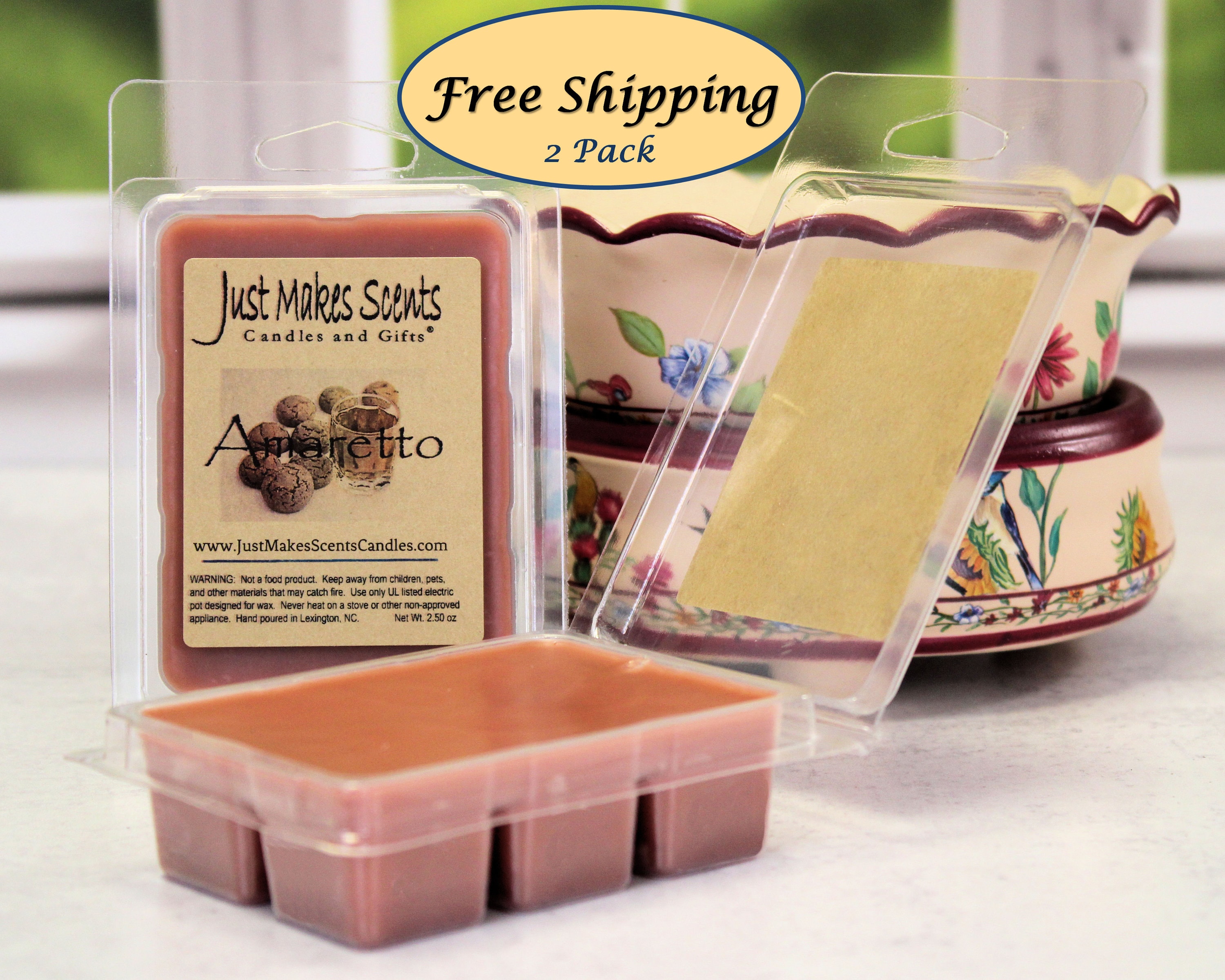 Amaretto Scented Soy Wax Melts - 2 Pack With Free Shipping Cubes Compare To Scentsy® Warming Tarts