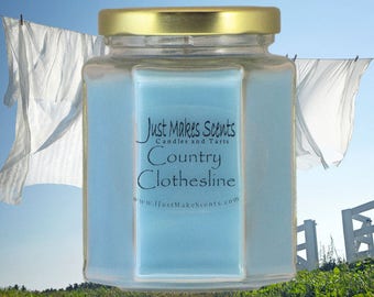 Country Clothesline (Downy Type) Blended Soy Candle - Fresh Clean Scent - Smells like Downy