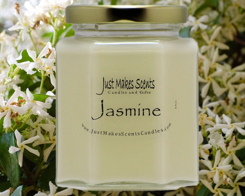 Jasmine Scented Blended Soy Candle Spring Floral Collection Etsy