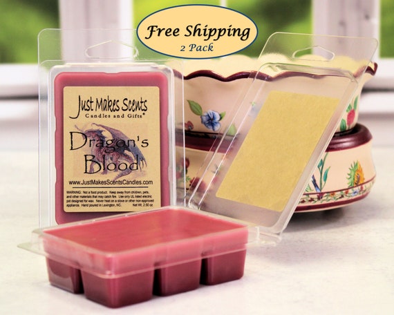 Dragon's Blood Scented Wax Melts 2 Pack With FREE SHIPPING Scented Wax  Cubes Compare to Scentsy® Bars Free Shipping 