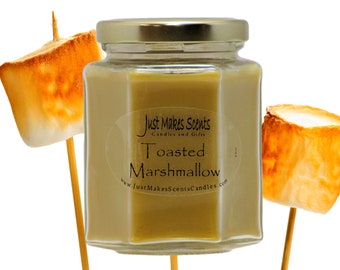 Toasted Marshmallow Scented  Blended Soy Candle - Marshmallow Candles - Soy Marshmallow
