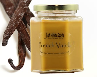 French Vanilla Scented Soy Candle - Homemade French Vanilla Candle - Home Made French Vanilla Candle