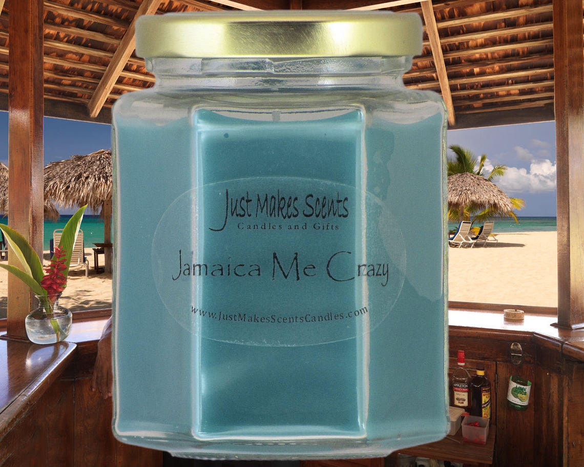 Jamaica Me Crazy Tropical Scented Soy Candle Homemade Etsy
