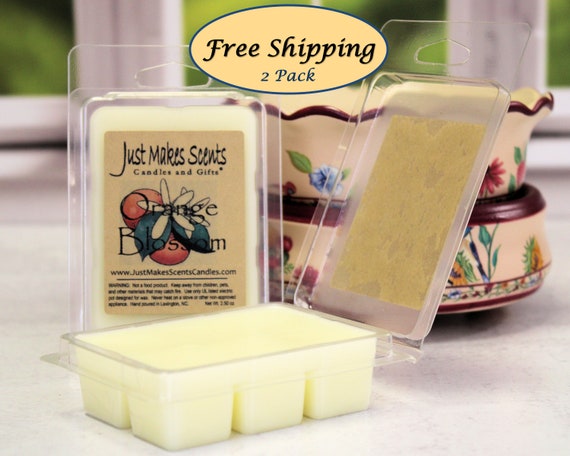 Orange Blossom Scented Wax Melts 2 Pack With FREE SHIPPING Scented Wax Cubes  Compare to Scentsy® Bars 
