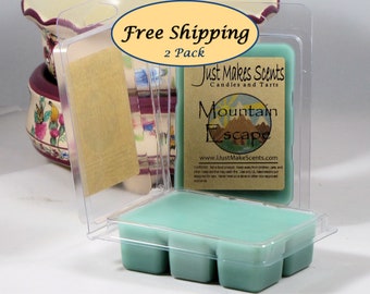 Mountain Escape Scented Wax Melts  - 2 Pack with FREE SHIPPING - Fruity Summer Blend -  Scented Soy Wax Cubes - Compare to Scentsy® Wax Bars