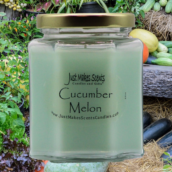 Cucumber Melon Scented Candles - Homemade Blended Soy Candle