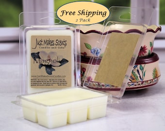 Magnolia Scented Wax Cubes - 2 Pack with FREE SHIPPING - Compare to Scentsy® Bars - Free Shipping - Amazing Floral