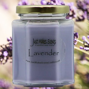 Lavender Scented Blended Soy Candle - Lavendar Scented Soy Candle - Homemade Candle