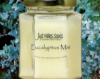 Eucalyptus Mint Candle - Blended Soy Candle with Free Shipping on Mix and Match Orders of 6 or More
