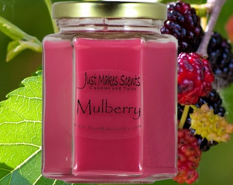 Mulberry Scented Blended Soy Candle - Bold Berry Fragrance - Hand Poured Mullberry Candle