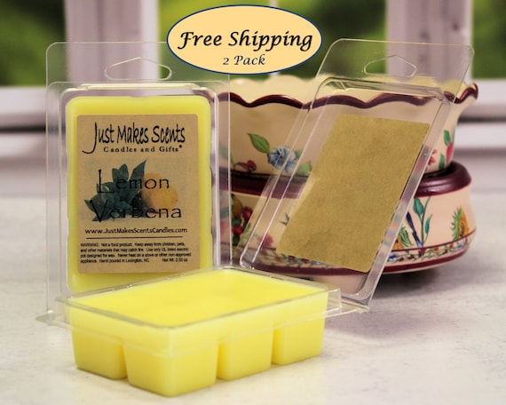 Lemon Verbena Warming Tarts 2 Pack With FREE SHIPPING Scented Wax Cubes  Compare to Scentsy® Bars Soft Wax Melts 