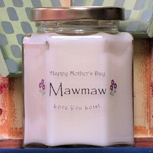 MAWMAW Mother&#39;s Day Gift Candles - You Select The Scent and Decoration - Mothers Day Gifts