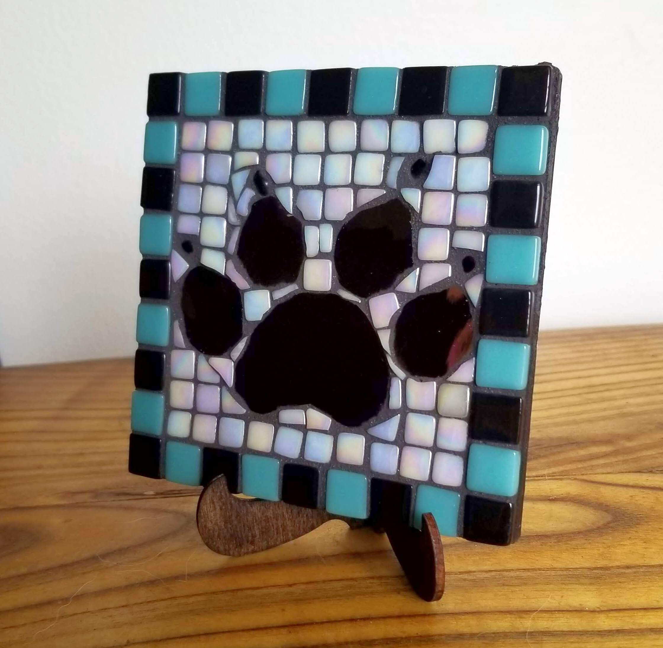 Puppy Paw Decorative Mosaic TileDog Paw Tilemosaic Etsy