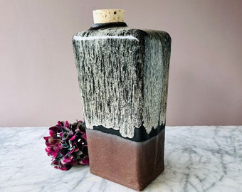 Stunning Monolithic Urn with Brindle Glaze