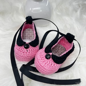 3 Handmade Baby shoes in crochet, each one is a special beautiful gift for newborn 1