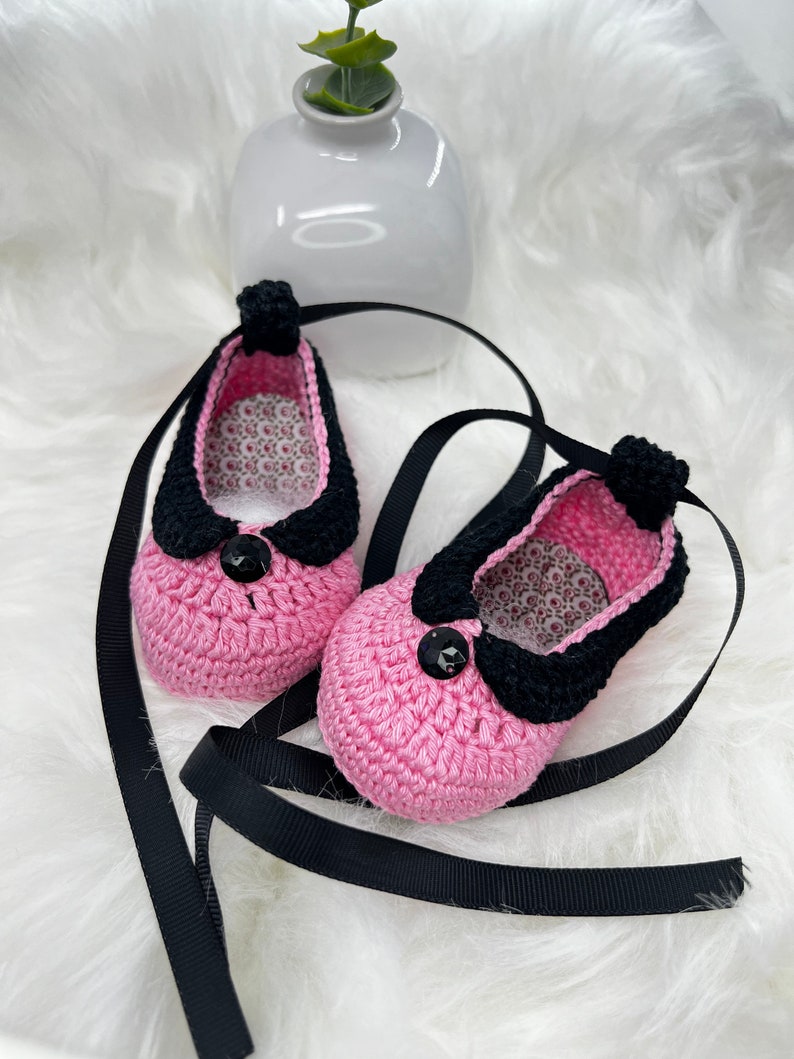 3 Handmade Baby shoes in crochet, each one is a special beautiful gift for newborn 1