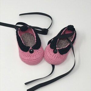 3 Handmade Baby shoes in crochet, each one is a special beautiful gift for newborn image 5