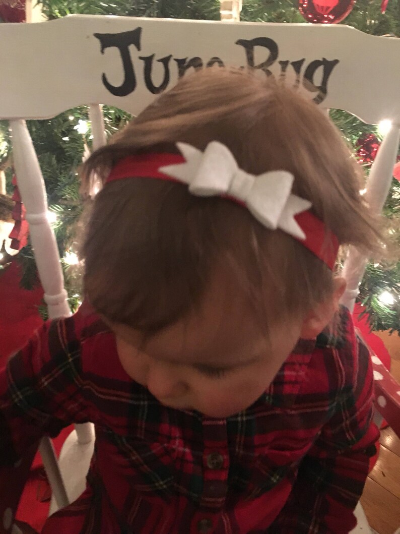 Baby small felt bow headband