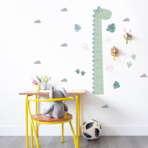 Children's Wall Meter. Children's vinyl dinosaur meter. Children's decoration adhesive meters to point progress and height child