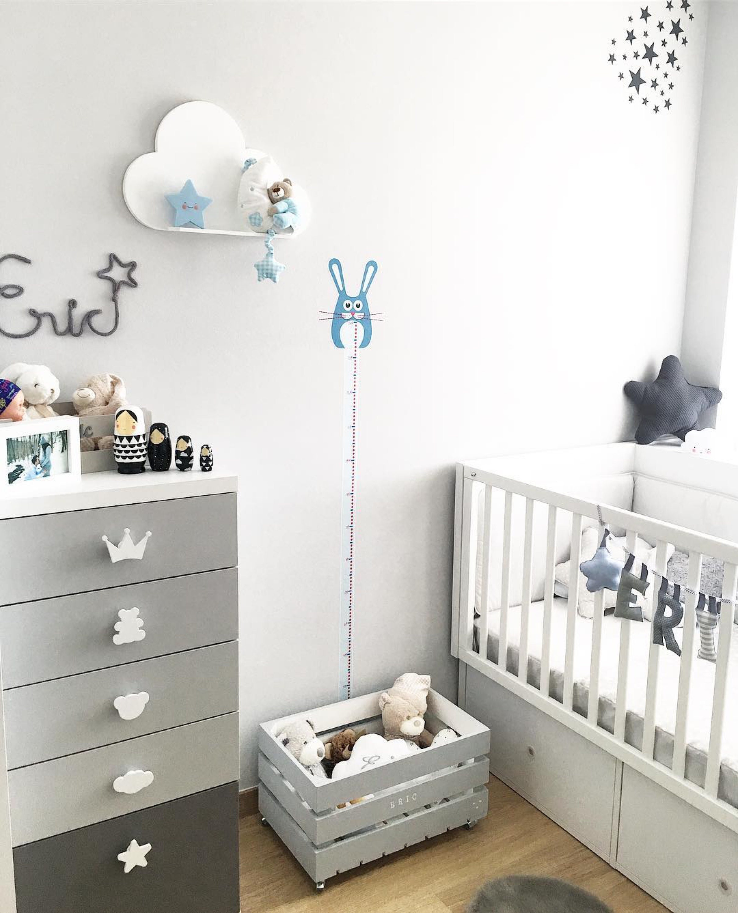 Medidor altura para niños adhesivo de pared conejito. Vinilos