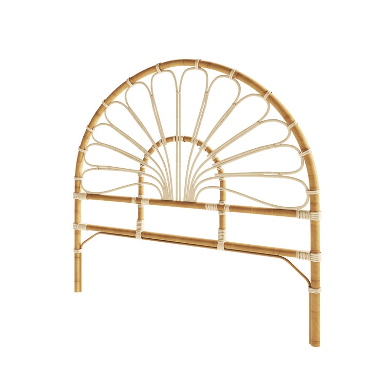 Natural Cane Headboard. Rattan Headboard and Natural Wicker. Etsy