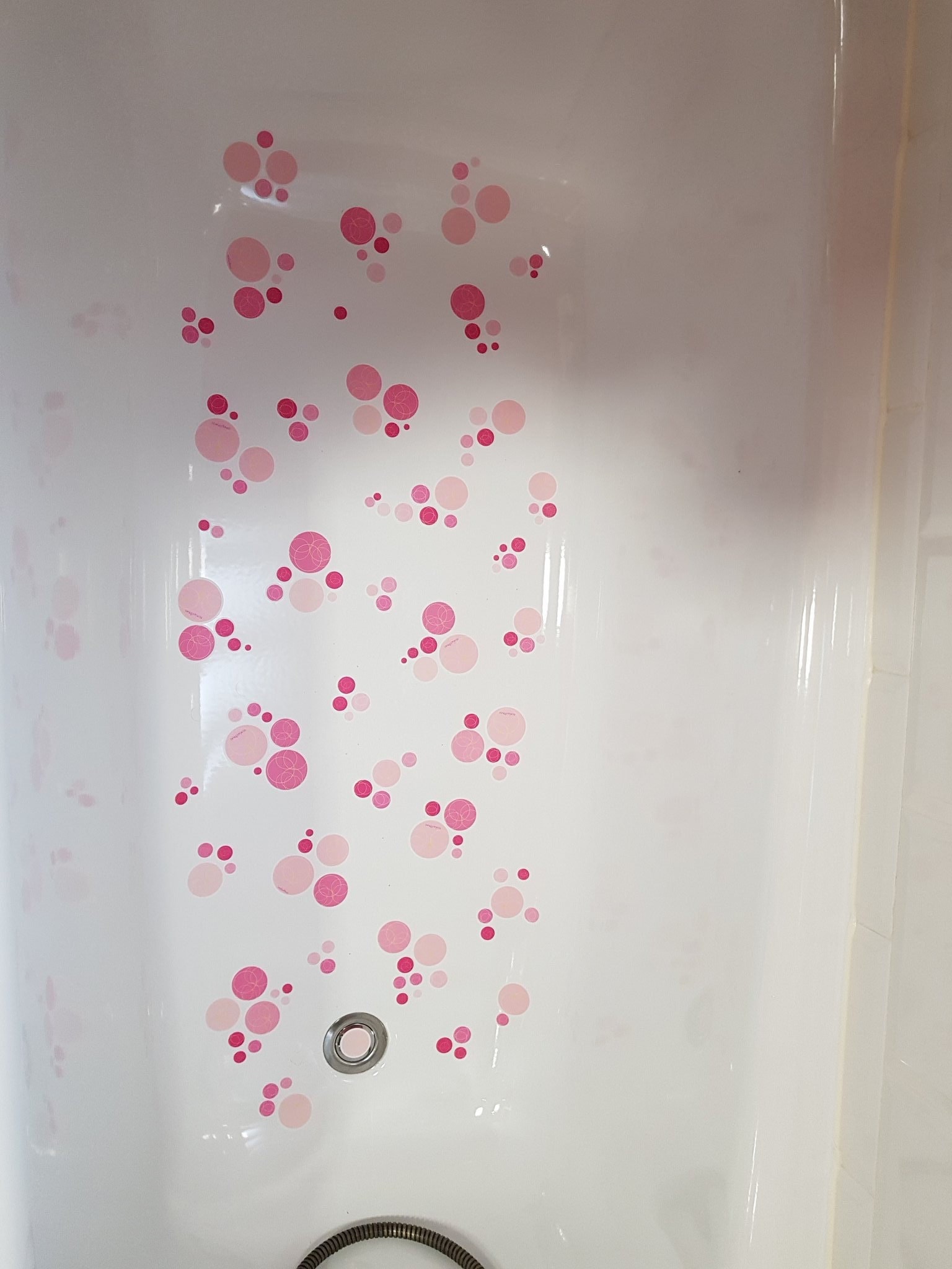 Pegatinas antideslizantes para bañeras burbujas beige