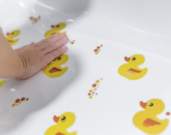 Antideslizantes para bañeras de Patitos. Pegatinas antideslizantes de Patos para decorar baños niños. Alfombrilla ducha antideslizante