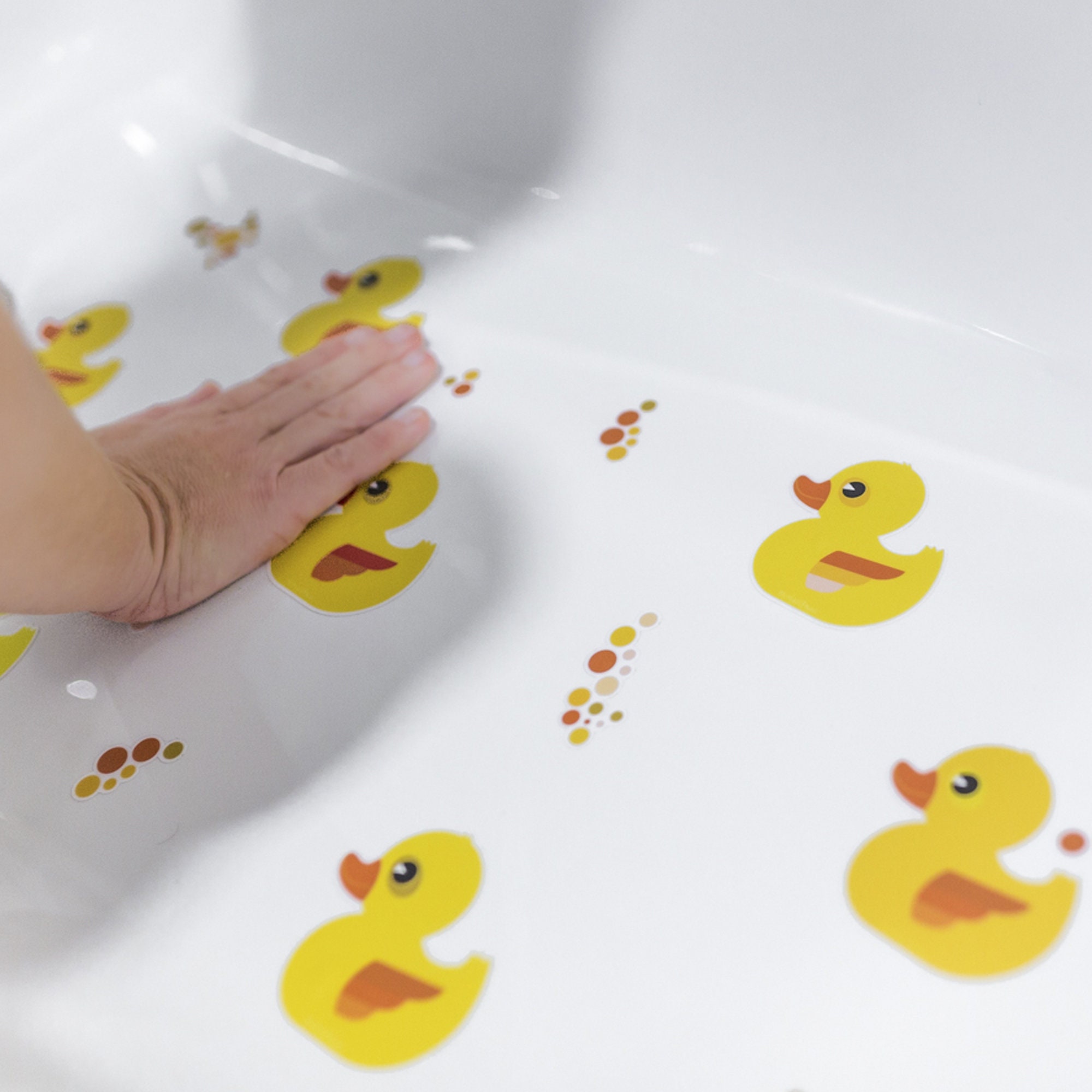 Pegatinas antideslizantes para bañeras pingüinos beige