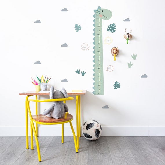 Medidor Infantil de Pared. Vinilo infantil medidor Dinosaurio. Decoración  infantil medidores adhesivos para apuntar progresos y altura niño -   México