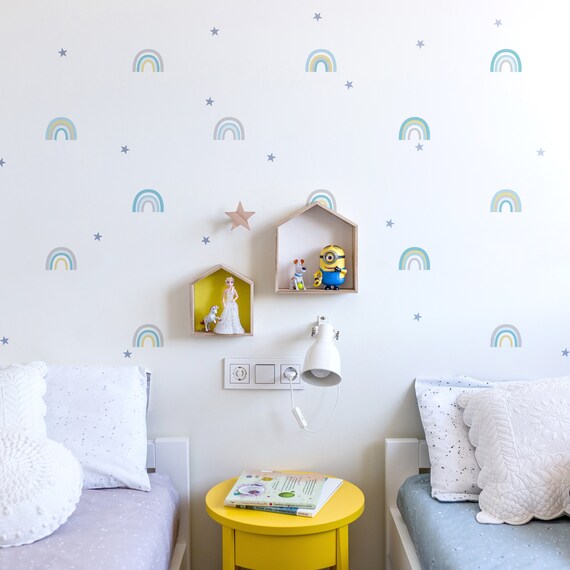 Arcoiris Decorativo Pared Vinilos Infantiles Decoracion Pared Etsy
