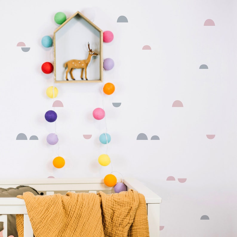 Vinyl Decorative Half Moons. Half Moon Wall Stickers. Etsy