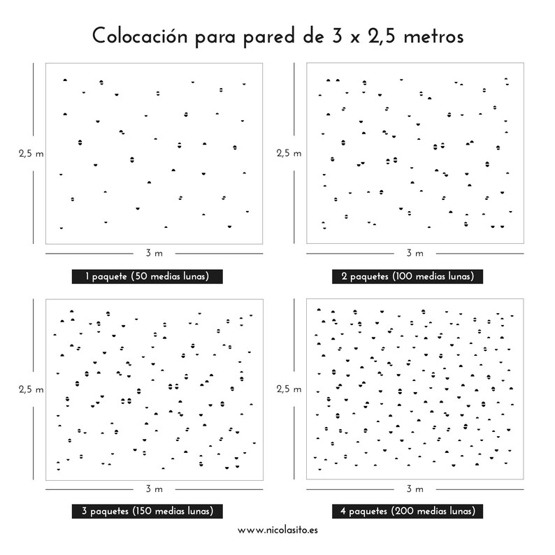 Vinyl Decorative Half Moons. Half Moon Wall Stickers. Etsy