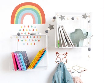 Vinilo Arcoiris Big. Arco iris decorativo de pared. Vinilo Removible para decoración cuartos infantiles. Rainbow papel pared decorativo niño