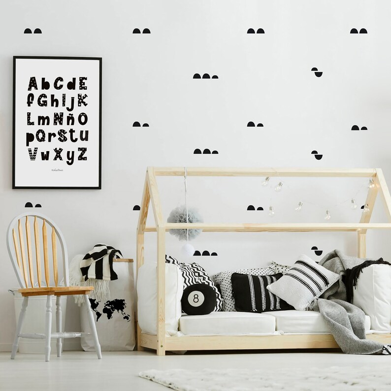 Vinyl Decorative Half Moons. Half Moon Wall Stickers. Etsy