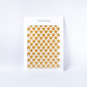 Gold Star Vinyls. Decoration with decorative vinyl gold stars. Wall Stickers Golden Stars Decoration. Glitter gold image 5