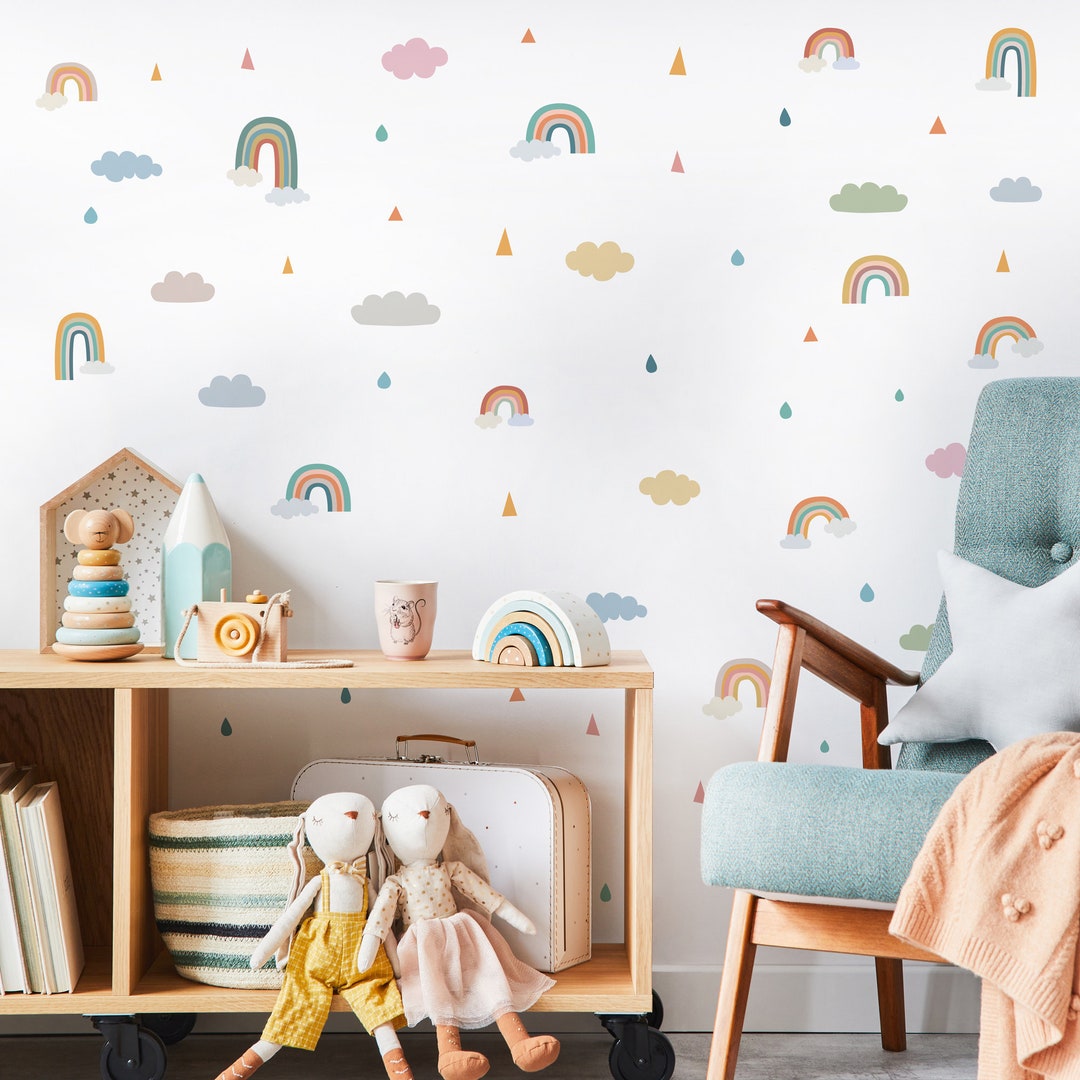 Rainbow and Cloud Stickers for Kids. Wall Stickers for Baby's Room ...