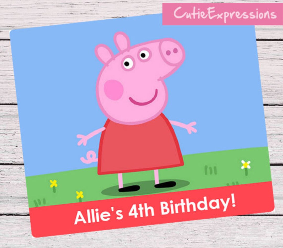 Peppa Pig Birthday Goody Bag Labels, Peppa Pig Party Decoration, Peppa