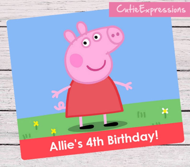 Peppa Pig Birthday Goody Bag Labels, Peppa Pig Party Decoration, Peppa Pig Birthday Party Favors