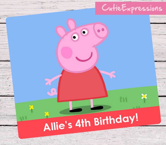 Peppa Pig Birthday - Goody Bag Labels, Peppa Pig Party Decoration ...