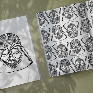 Star Wars Sugar Skull Helmet Coloring Pages Digital Download - Etsy
