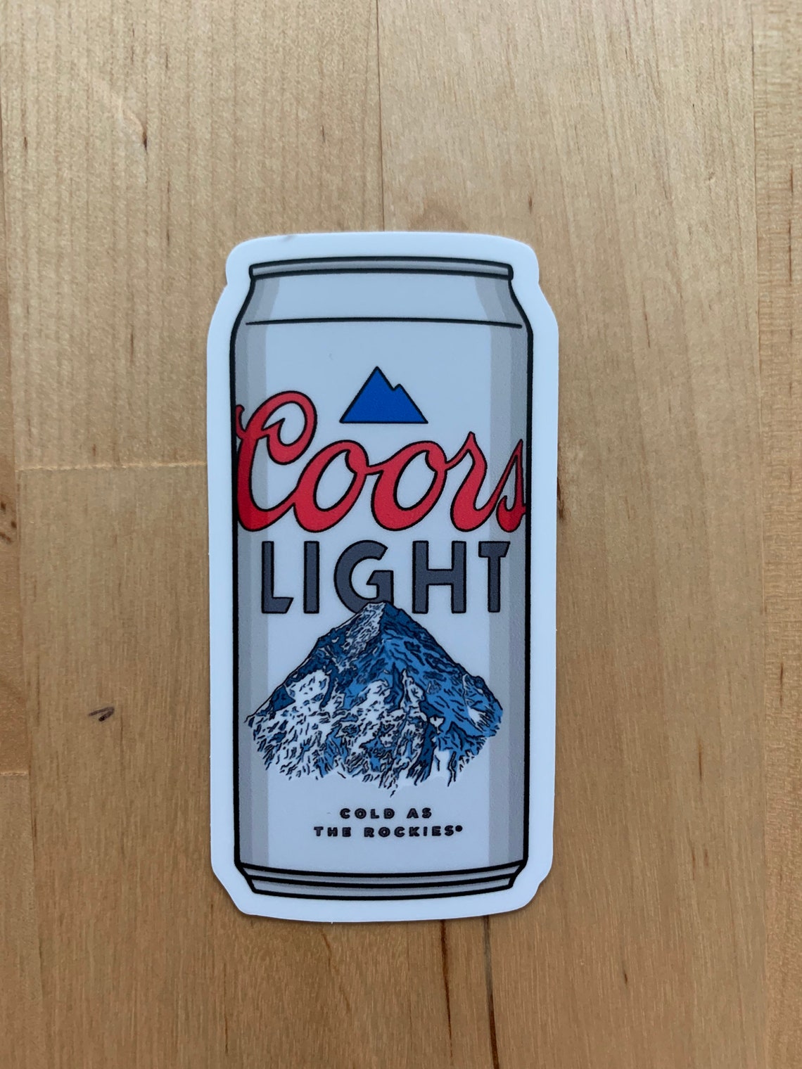Coors Light Beer Can Sticker Etsy