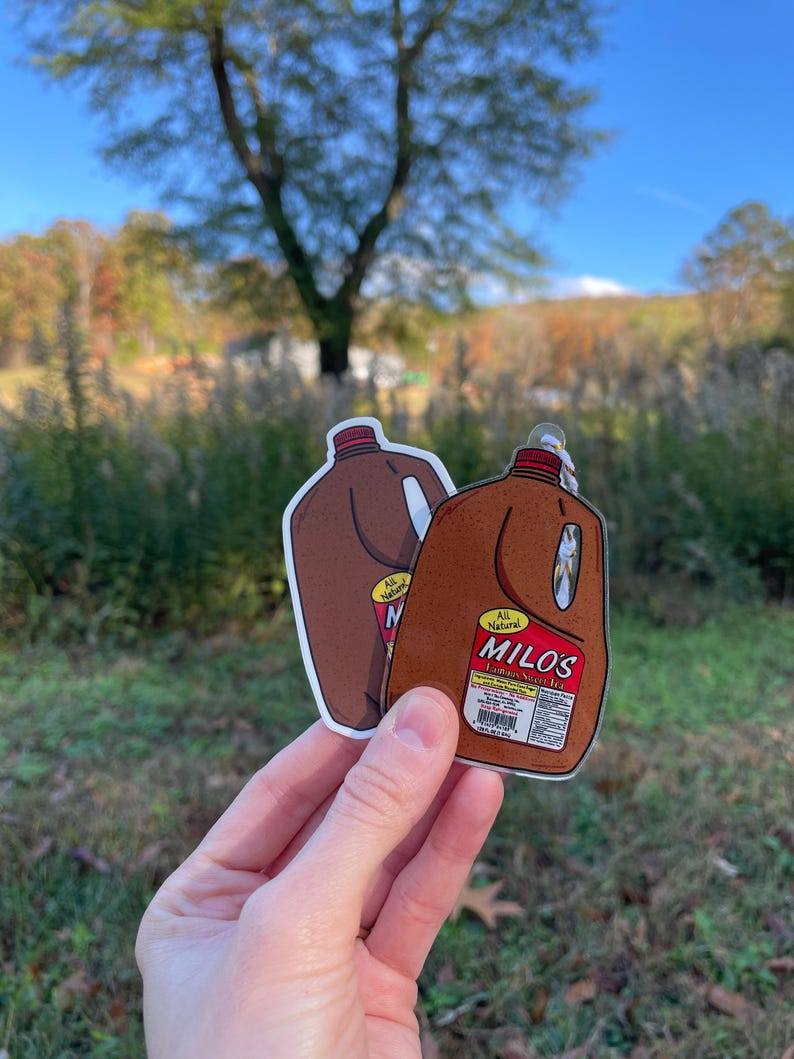 Hand-drawn Gallon of Milo's Sweet Tea Inspired Ornament + Sticker Set ...