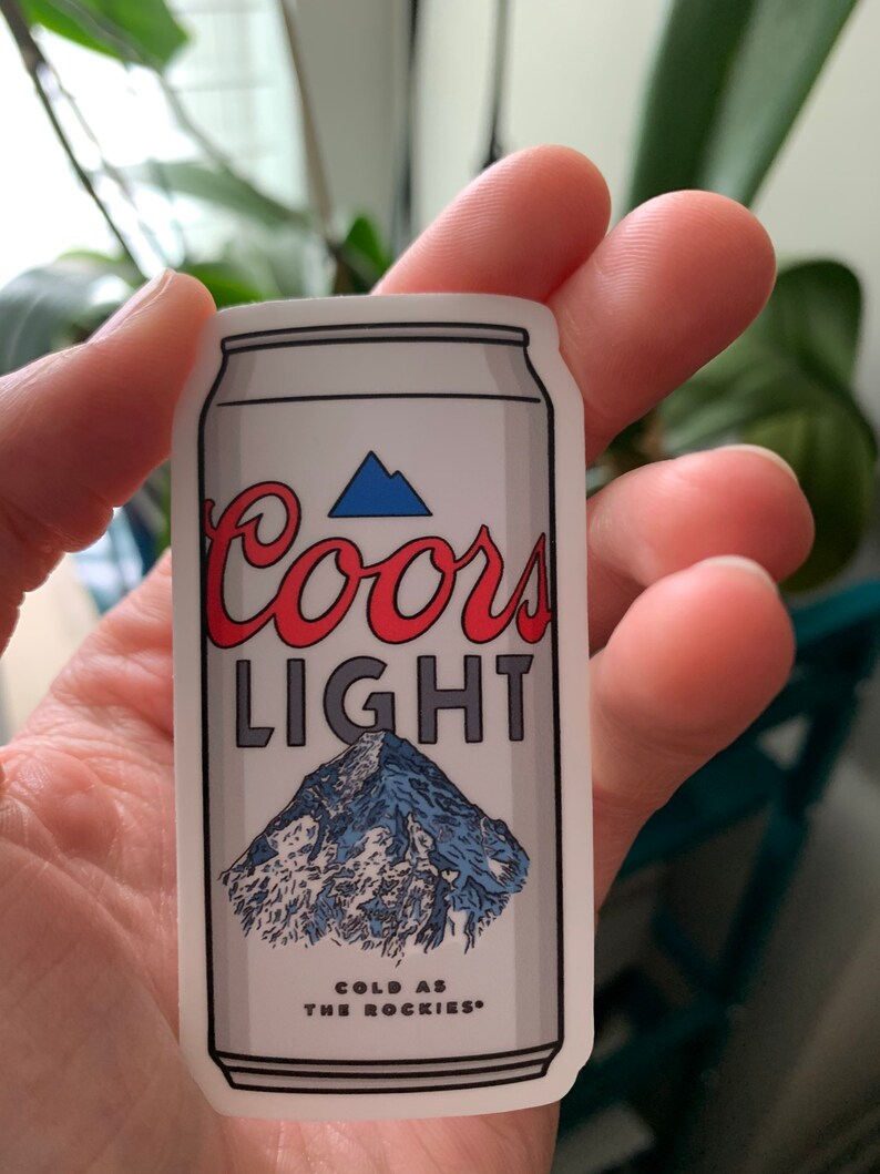 Coors Light Beer Can Sticker Etsy