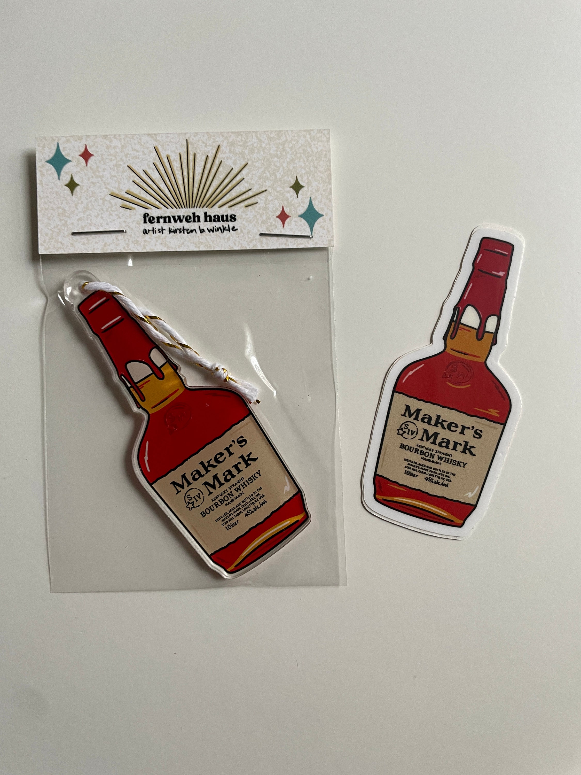 パブミラー　makers mark 絵画 パブミラー makers mark 絵画 Maker's Mark Bourbon Whisky Inspired